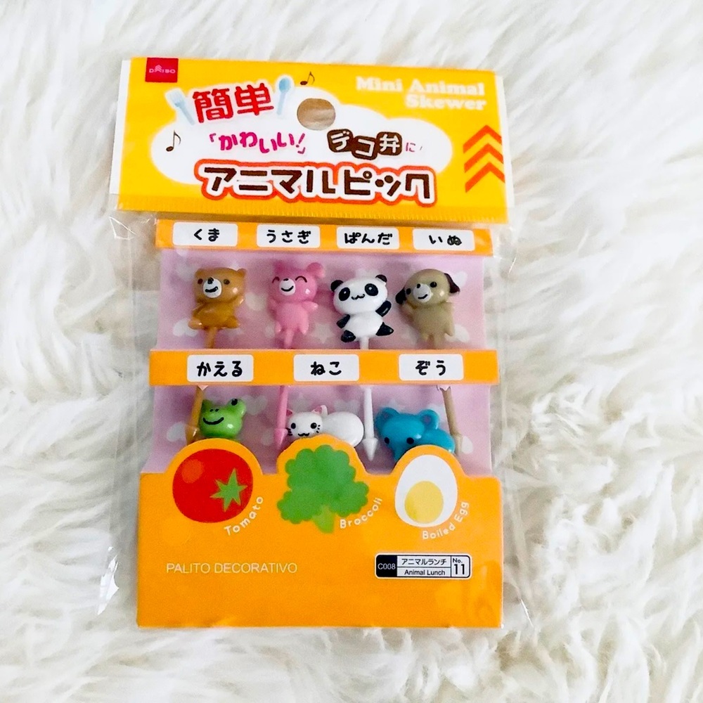 Daiso 7 Mini  Lunch Picks/ Animal Skewer